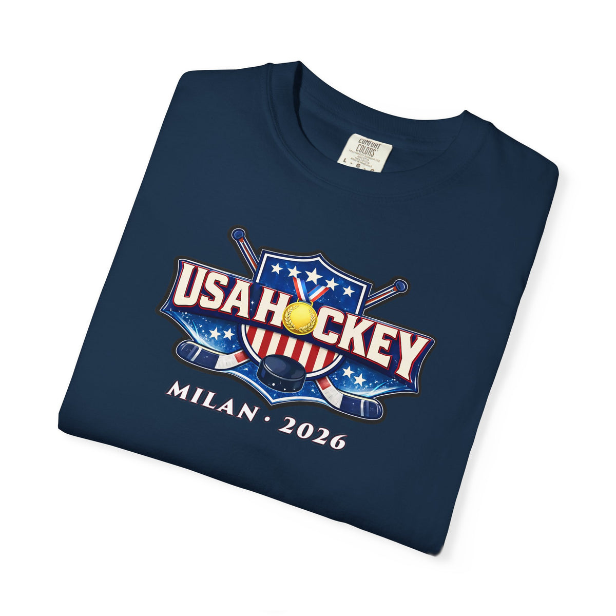 USA Hockey T-Shirt | Michigan Milan 2026 Patriotic Tee | Veteran-Owned | Liberty & Victory