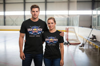 USA Hockey T-Shirt | Milan Italy 2026 Patriotic Tee | Veteran-Owned | Liberty & Victory