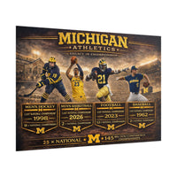 Michigan Wolverines Poster | University of Michigan Legacy in Sports Championship Wall Art | Victory-One | Liberty & Victory