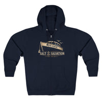 Zip Hoodie — "Not Luck" Salt & Salvation Boat Graphic