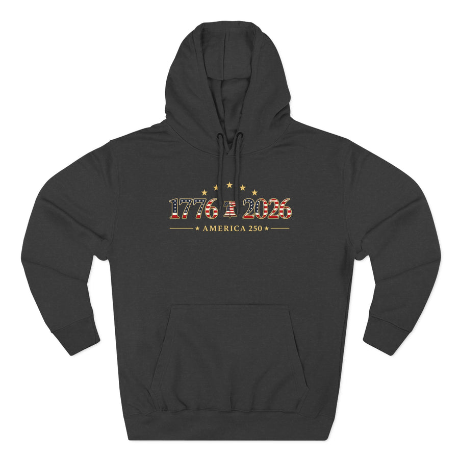Independence 1776–2026 Hoodie — America 250 Vintage Flag Pullover