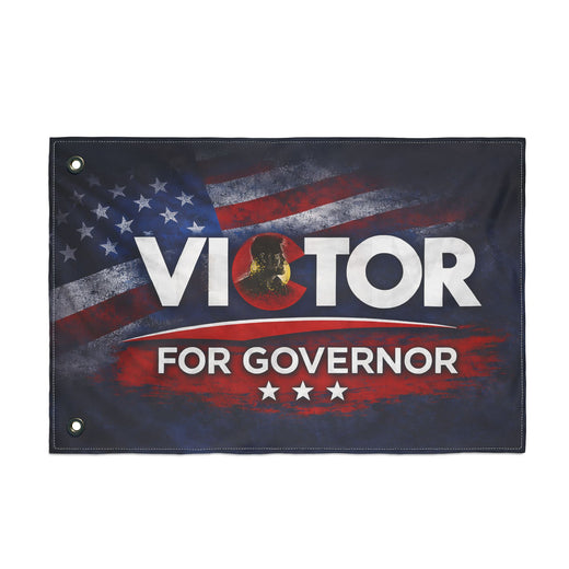 Patriotic Campaign Flag | Victor Marx Colorado Governor Double-Sided Outdoor Flag | Liberty & Victory
