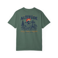Christian T-Shirt | Rooted at Altitude | Front + Back | Cross + Mountain Roots | Faith • Family • Freedom | Wonder & Wander | Signature Line | Veteran-Owned | Liberty & Victory Co.
