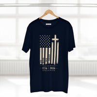 Flag Cross 1776 Vintage Graphic T-Shirt