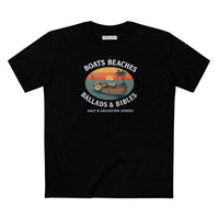 Christian Coastal T-Shirt | Boats Beaches Ballads & Bibles Faith Tee | Liberty & Victory