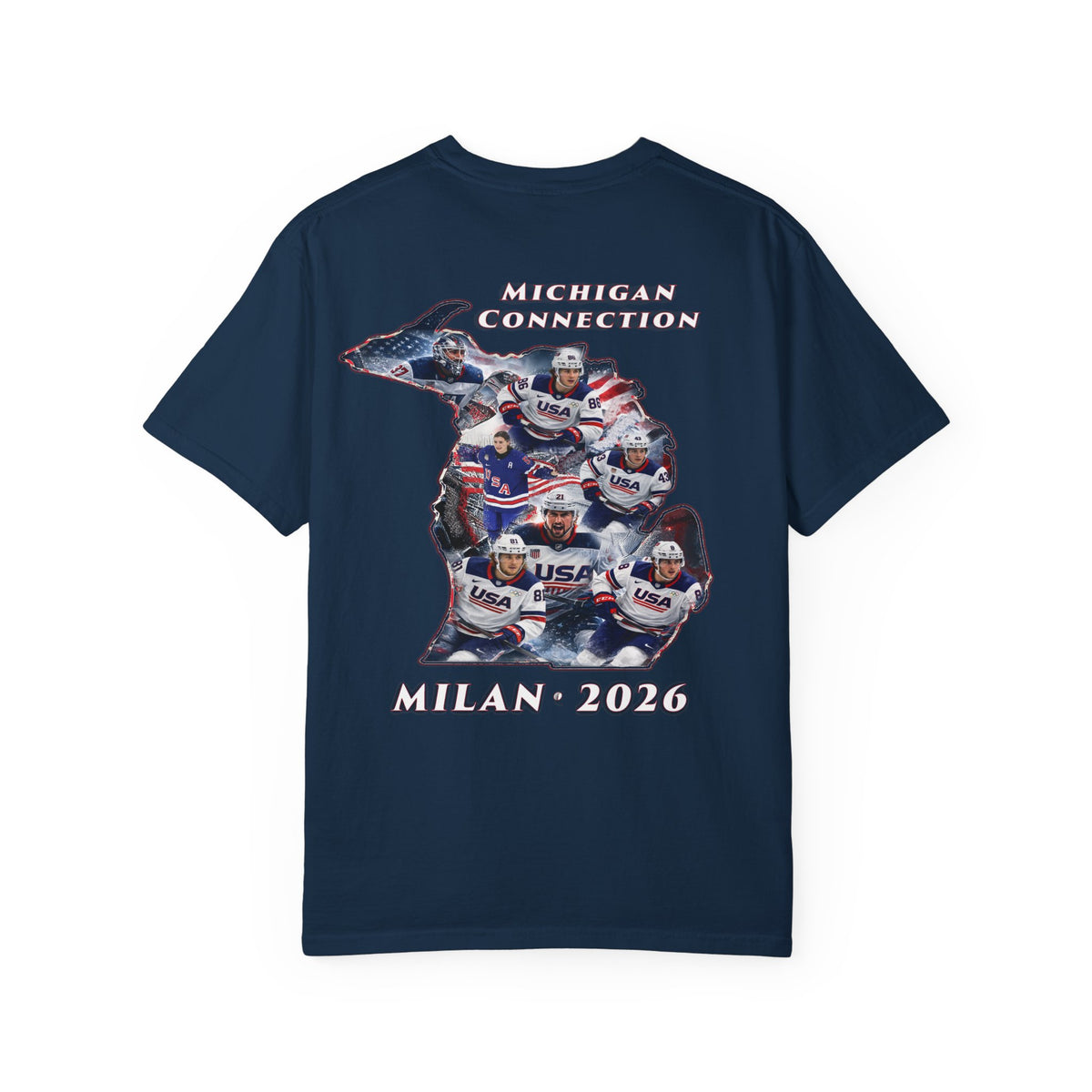 USA Hockey T-Shirt | Michigan Milan 2026 Patriotic Tee | Veteran-Owned | Liberty & Victory