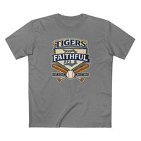 Faith & Sport T-Shirt | Tigers Faithful Vintage Baseball Crest Tee | Victory-In-One | Liberty & Victory