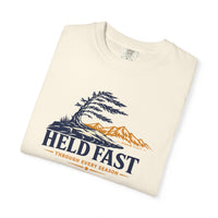 Christian T-Shirt | Held Fast Through Every Season | Psalm 112:7 | High Altitude Veteran-Owned | Liberty & Victory Co.