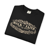 Mountain Faith | Walk By Faith — T-Shirt Mountain Wreath | Veteran-Owned Small Business | Liberty & Victory Co.