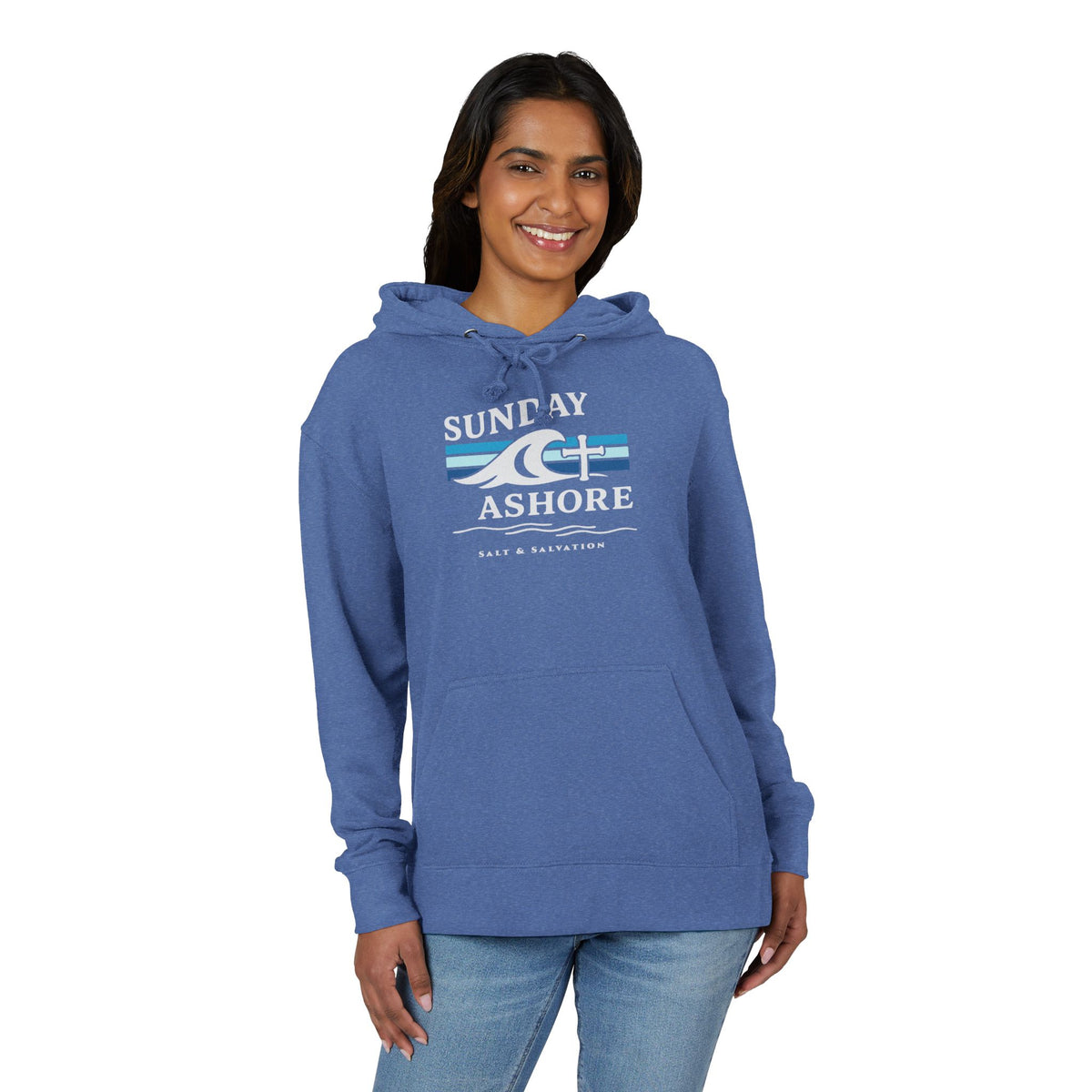 Sunday Ashore Hoodie | Coastal Surf Faith Sweatshirt