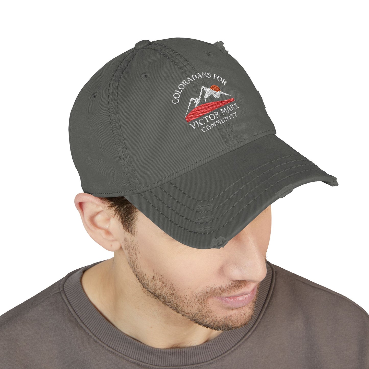 Victor Marx for Colorado | Distressed Embroidered Dad Hat | CFVM | Liberty & Victory Co.