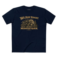 Midnight Rider Tee — "We Ride Tonight" Vintage Motorcycle Patriot Shirt