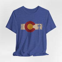 Christian T-Shirt | Colorado Flag Cross | Faith & State Graphic Tee | 1776 Founders Line | Veteran-Owned | Liberty & Victory Co.