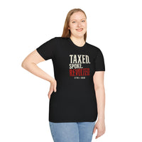 Patriotic History T-Shirt | Taxed. Spoke. Revolted. 1776 Founders Line | Liberty-In-One | Liberty & Victory