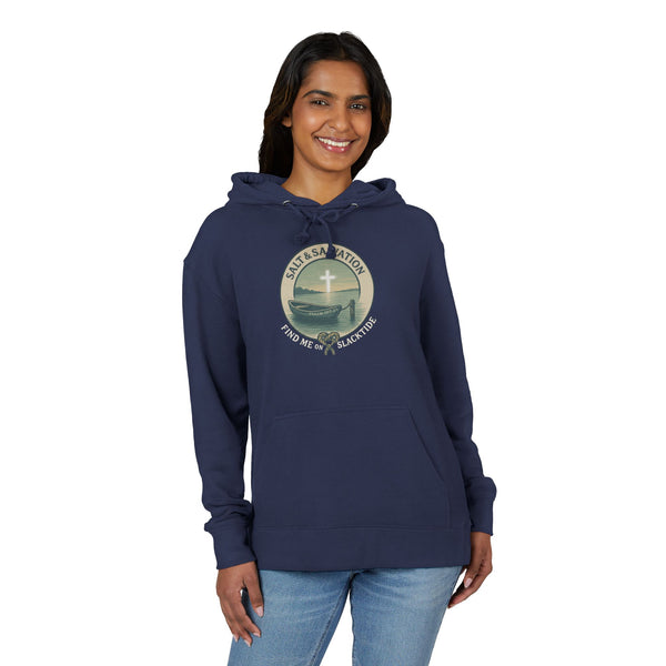 Salty Salvation Hoodie — Coastal Christian Cross Sweatshirt