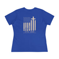 Christian Patriotic Women's T-Shirt | One Nation 1776–2026 Flag & Cross Anniversary Tee | Veteran-Owned | Liberty & Victory Co.