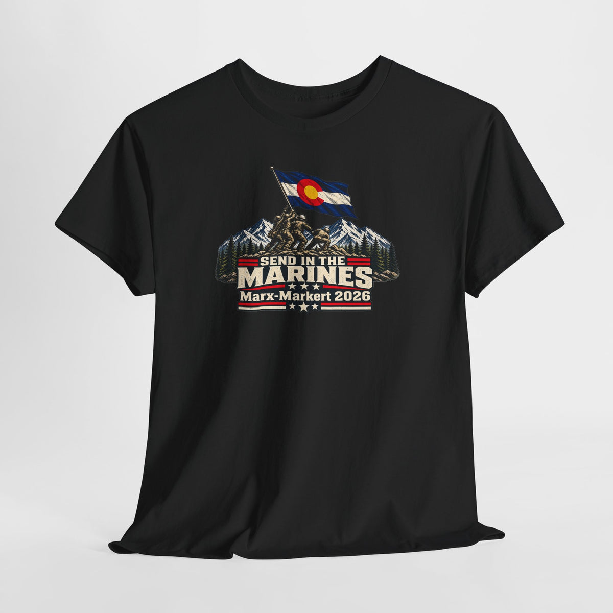 Coloradans for Victor Marx | Send in the Marines Colorado Flag T-Shirt | CFVM | Liberty & Victory Co.