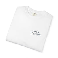Christian Beach T-Shirt | Salt & Salvation Parrotheads Retro Palm Sunset Garment-Dyed Tee | Liberty & Victory