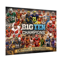 Big Ten Champions Poster | College Football Basketball Hockey Baseball Legends & Leaders Wall Art | Victory-One | Liberty & Victory