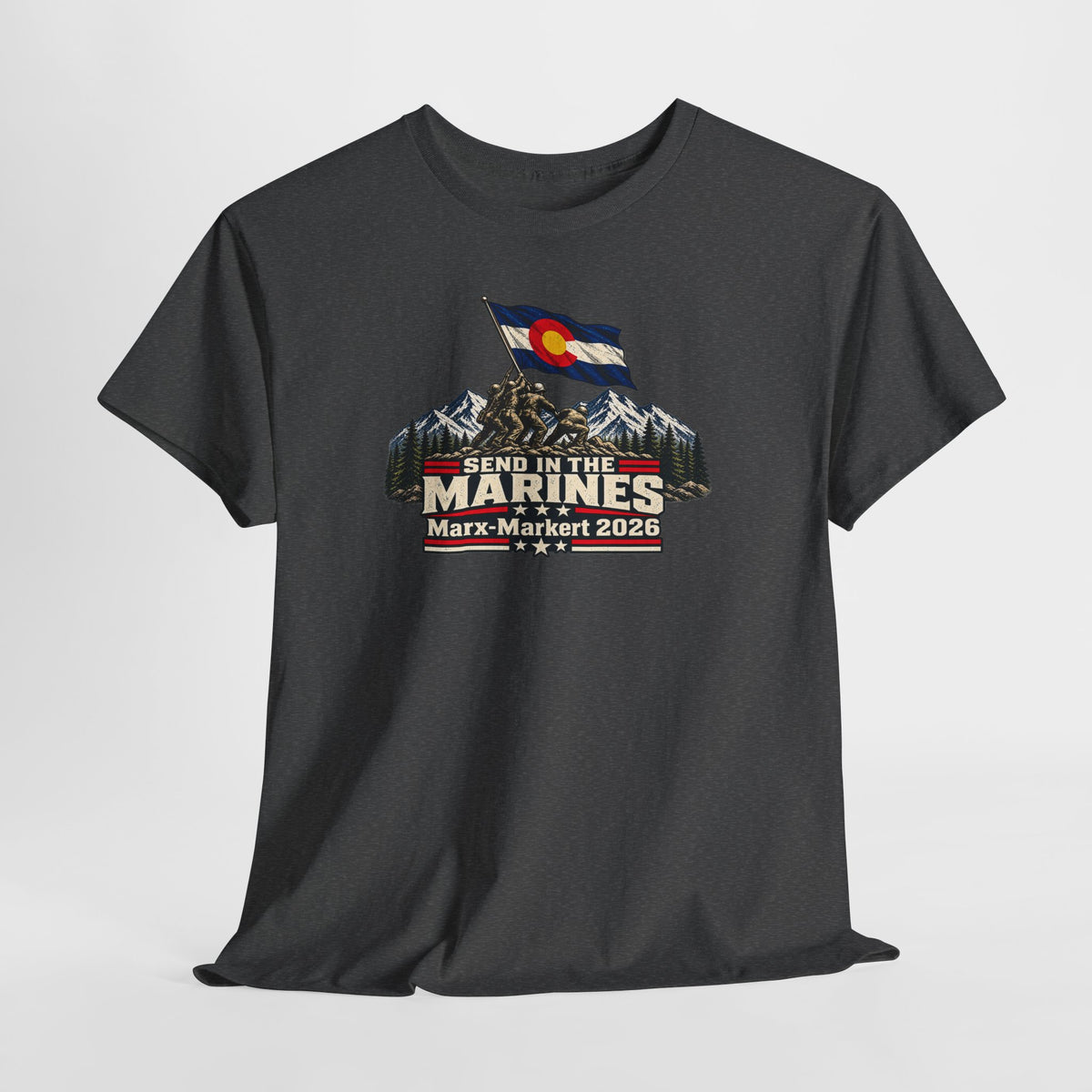 Coloradans for Victor Marx | Send in the Marines Colorado Flag T-Shirt | CFVM | Liberty & Victory Co.