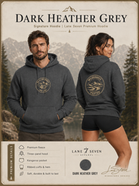 Christian Hoodie | Wilderness Tested | Not All Who Wander Are Lost | Matthew 4:1-2 | Mountain Faith Fleece | Lane Seven Premium | Signature Line | Veteran-Owned | Liberty & Victory Co.