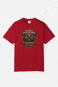 Faith & Sport T-Shirt | Detroit Pistons Faithful Est. 1941 Essentials | Victory-In-One | Liberty & Victory