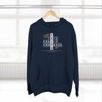 Faith & Sport | Fall Family Football — Premium Hoodie Faith Runs Through It-Detroit Edition | Game Day Faith Hoodie | Veteran-Owned Small Business | Liberty & Victory Co.