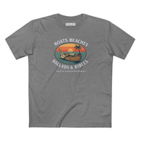 Christian Coastal T-Shirt | Boats Beaches Ballads & Bibles Faith Tee | Liberty & Victory