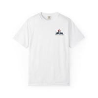 Christian T-Shirt | Still Waters | He Restores My Soul | Psalm 23 | Mountain Lake + Cross | Wonder & Wander | Signature Line | Veteran-Owned | Liberty & Victory Co.