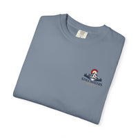 Christian T-Shirt | Still Waters | He Restores My Soul | Psalm 23 | Mountain Lake + Cross | Wonder & Wander | Signature Line | Veteran-Owned | Liberty & Victory Co.