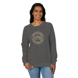 Coastal Faith Crewneck Sweatshirt | Coastal Redemption "Going Fast Enough" French Terry Raglan | Salt & Salvation | Veteran-Owned | Liberty & Victory Co.