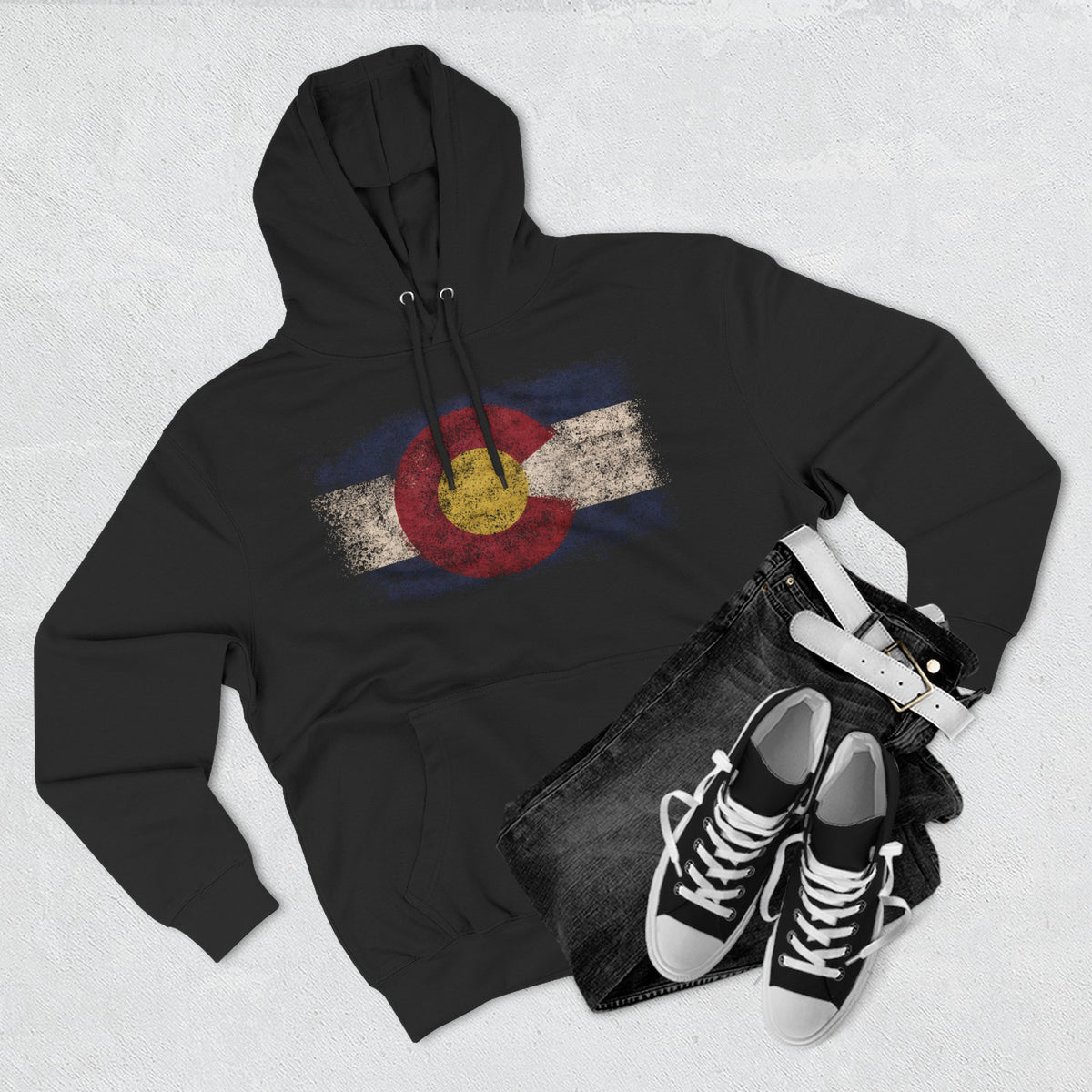 Colorado Flag Distressed Hoodie