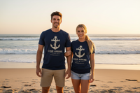 Christian Coastal T-Shirt | Come Ashore Antique Anchor Rope Nautical Faith Tee | Salt & Salvation | Liberty & Victory