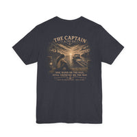 Navy Anchor Compass Pocket Tee — Coastal Nautical Graphic T-Shirt-NCR