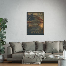 Patriotic Wall Art | This Is My Flag Coastal Lighthouse Rolled Poster | Veteran-Owned | Liberty & Victory Co.