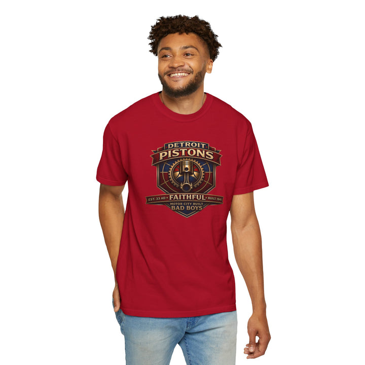 Faith & Sport T-Shirt | Detroit Pistons Faithful Est. 1941 Essentials | Victory-In-One | Liberty & Victory