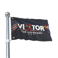Double-Sided | Campaign Supporter Flag Victor for Colorado | Double-Sided | American Flag + Colorado Emblem | Liberty-In-One | Veteran-Owned | Liberty & Victory Co.