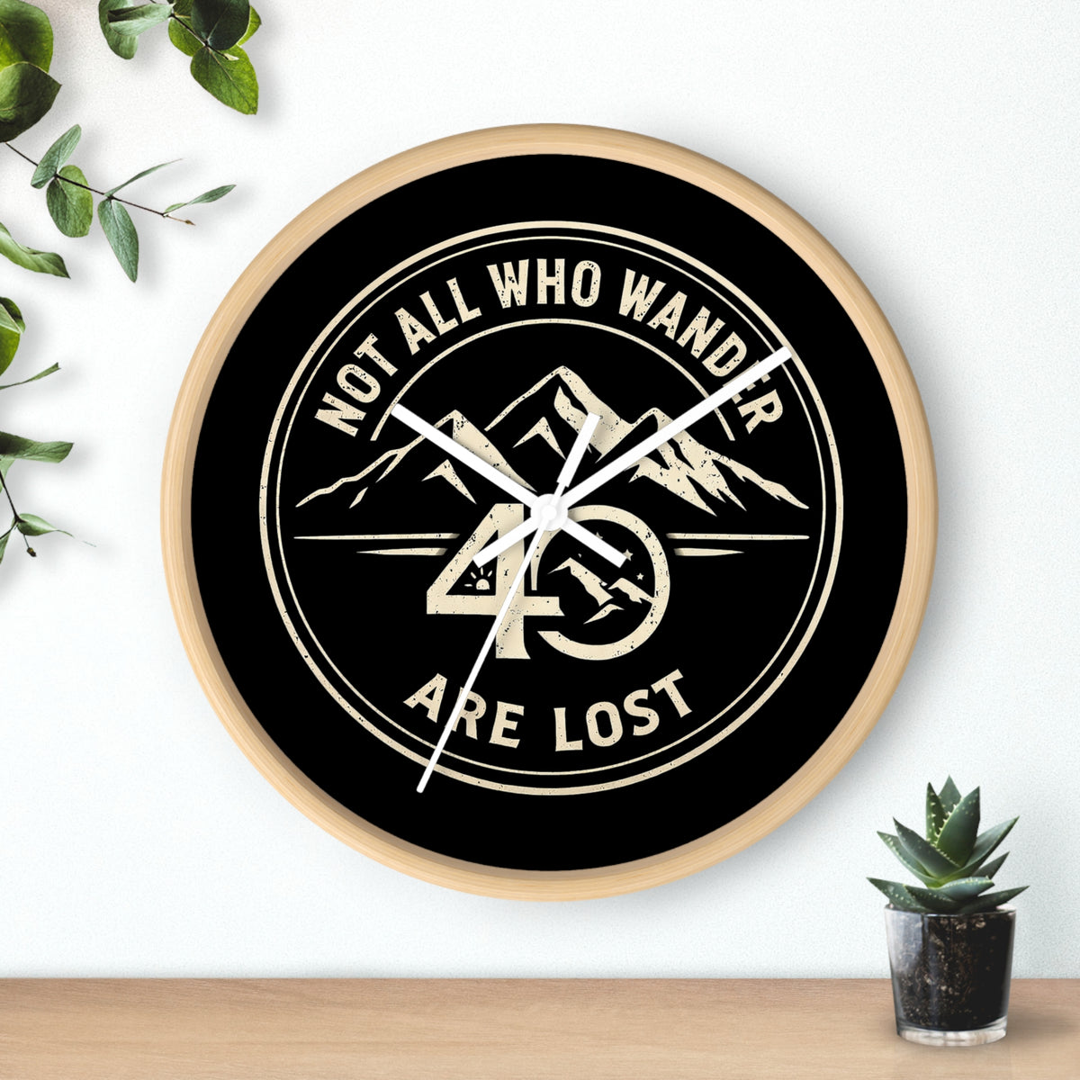 Christian Wall Clock | Not All Who Wander Are Lost | 40 Days 40 Nights Challenge | Liberty & Victory