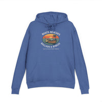 Christian Coastal Hoodie | Boats Beaches Ballads & Bibles Retro Coastal Pullover | Liberty & Victory