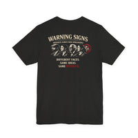 FAFO Downfall of Collectivism  — "Warning Signs" Political Satire Tee (Different Faces, Same Ideas)