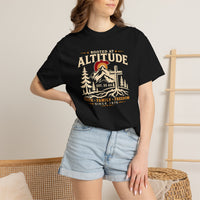 Christian T-Shirt | Rooted in Altitude & Faith | Mountain + Rising Sun | Garment-Dyed | Wonder & Wander | Signature Line | Veteran-Owned | Liberty & Victory Co.
