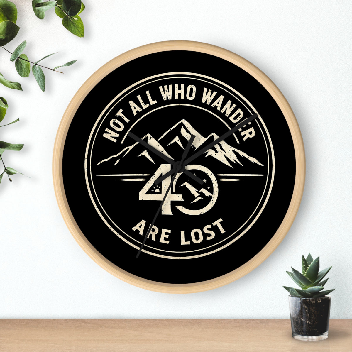 Christian Wall Clock | Not All Who Wander Are Lost | 40 Days 40 Nights Challenge | Liberty & Victory