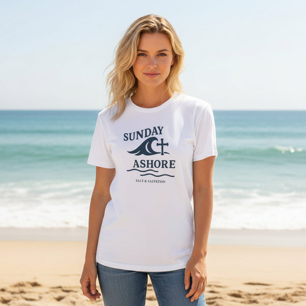 Sunday Ashore T-Shirt — Salt & Salvation Coastal Tee