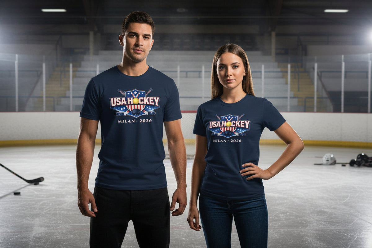 USA Hockey T-Shirt | Team USA What's Your Excuse Patriotic Tee | Veteran-Owned | Liberty & Victory