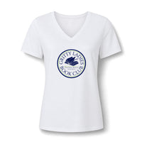Book Club V-Neck Tee | Gritty Ladies Book Club — Women’s Relaxed Reading Shirt Scratching Beneath the Surface | Liberty & Victory Co.