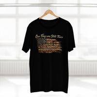 Patriotic T-Shirt | Our Flag Was Still There | Distressed American Flag Tee | Liberty & Victory