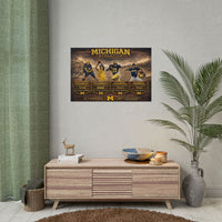 Michigan Wolverines Poster | University of Michigan Legacy in Sports Championship Wall Art | Victory-One | Liberty & Victory