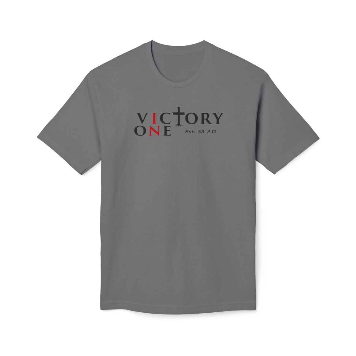 Victory One T-Shirt — 'Victory One Est. 33 AD' Minimal Christian Tee