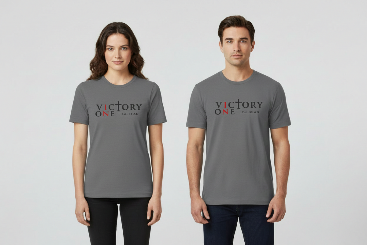 Victory One T-Shirt — 'Victory One Est. 33 AD' Minimal Christian Tee