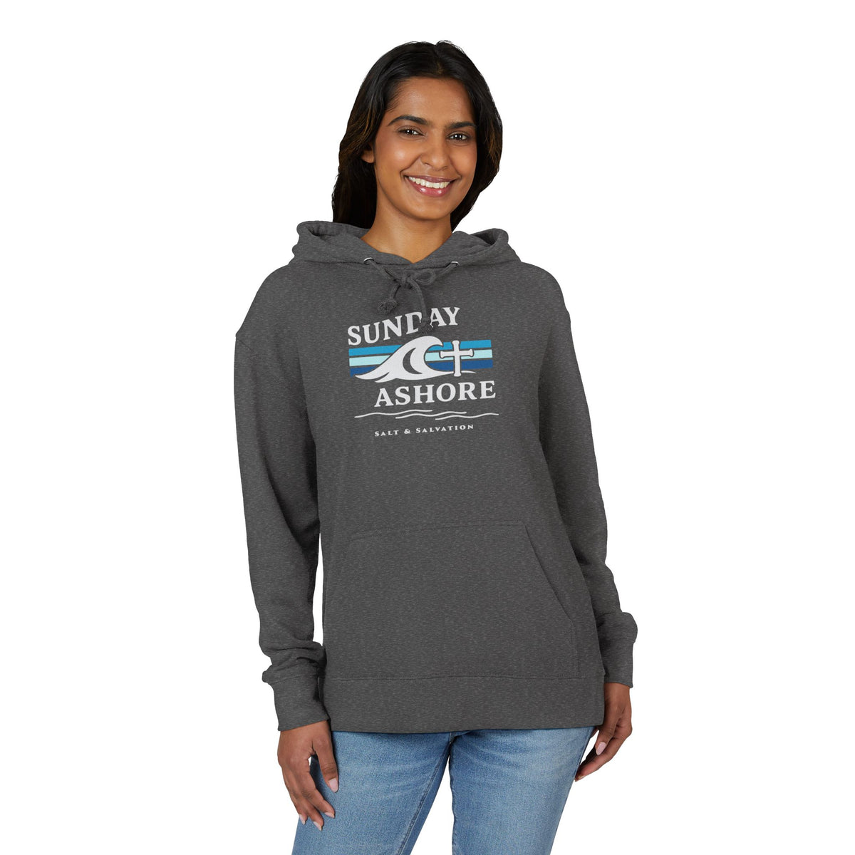 Sunday Ashore Hoodie | Coastal Surf Faith Sweatshirt